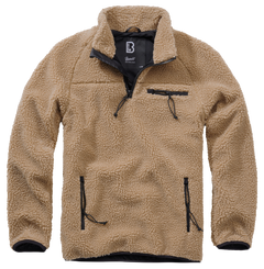 Brandit Teddyfleece Troyer Fleecejacke, camel