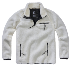 Brandit Teddyfleece Troyer Fleecejacke, weiß