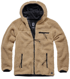 Brandit Teddyfleece Worker fleece-kapuzenjacke, camel