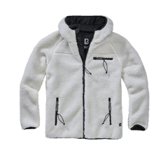 Brandit Teddyfleece Worker fleece-kapuzenjacke, weiß