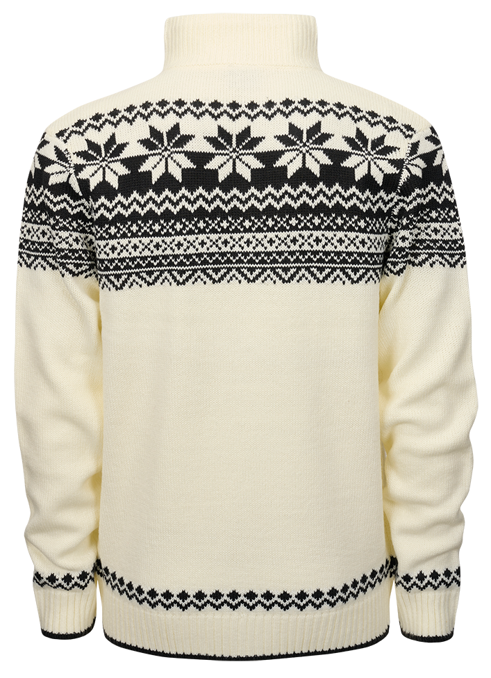 Brandit Norwegian sveter so zapínaním na zips, biela