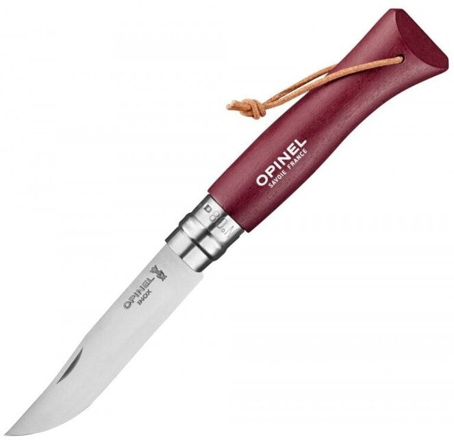 Opinel N ° 08 VRI Klappmesser Trekking, burgundrot