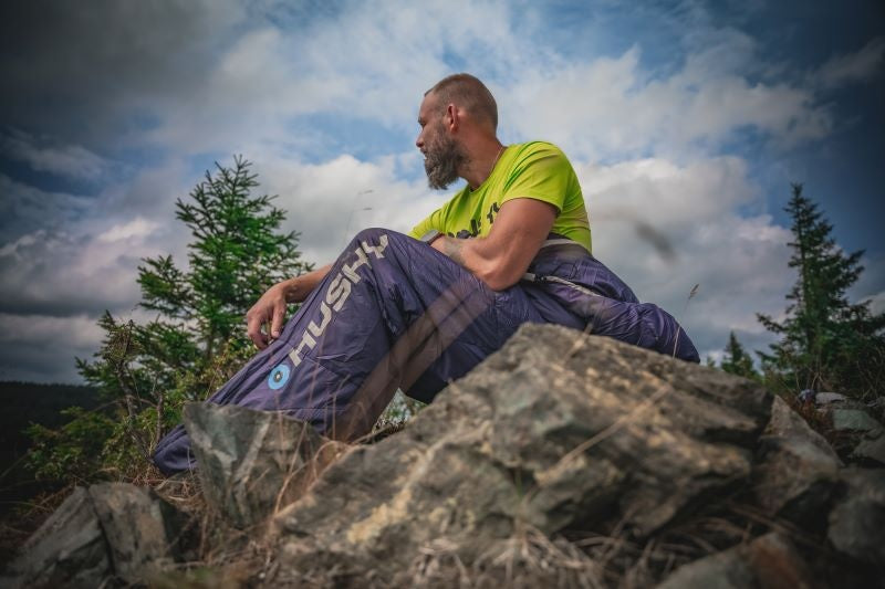HUSKY Ember Synthetik Drei-Jahreszeiten-Schlafsack lang, blau/grau