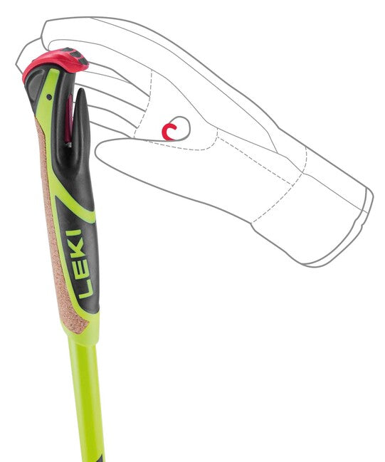 LEKI CC 450 Langlaufstöcke, neon-gelb/schwarz-weiß