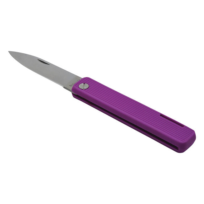 Baladeo ECO353 Papagayo Pocket Knife, 7.5cm Blade, 420 Steel, TPE Handle, Purple