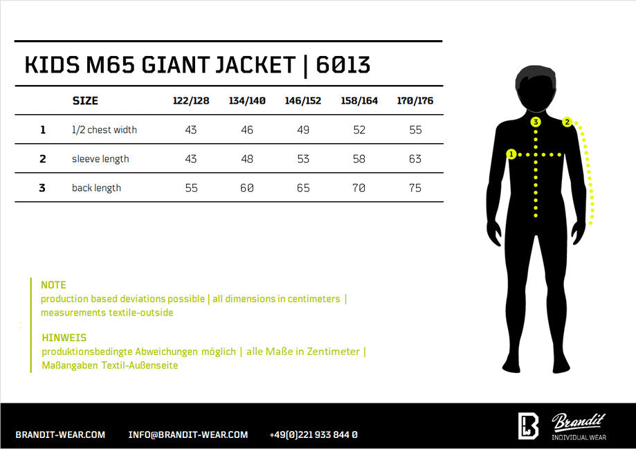 Brandit M65 Giant kinderjacke, camel