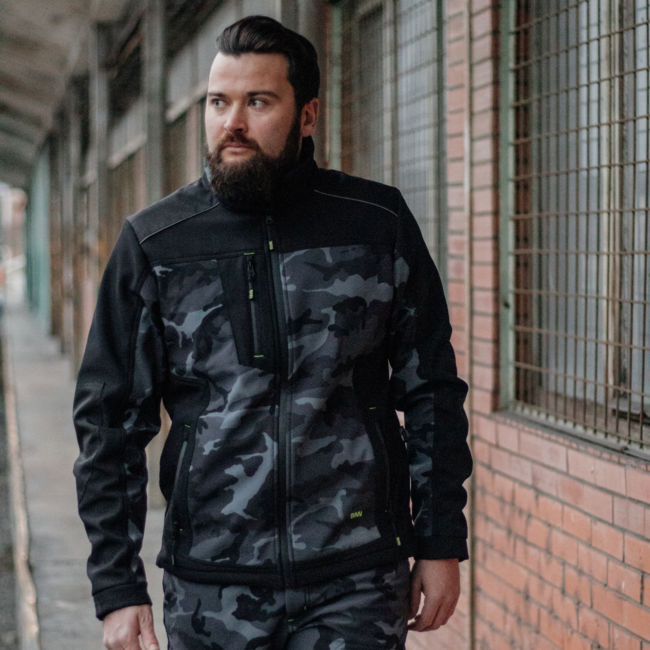 BENNON Softshell- Jacke CAMOS, schwarz/grau