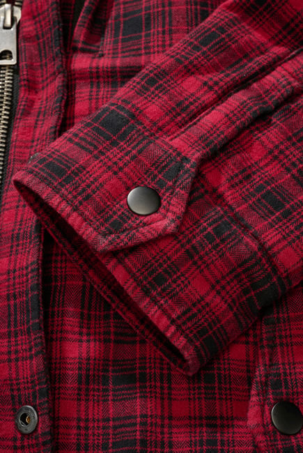 Brandit Classic Sherpa jacke, schwarz-rot