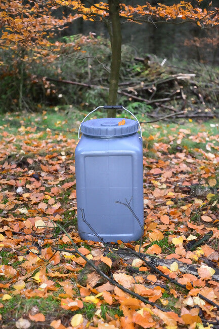 BasicNature Weithals-Flüssigkeitsbehälter quadratisch 30 l, grau