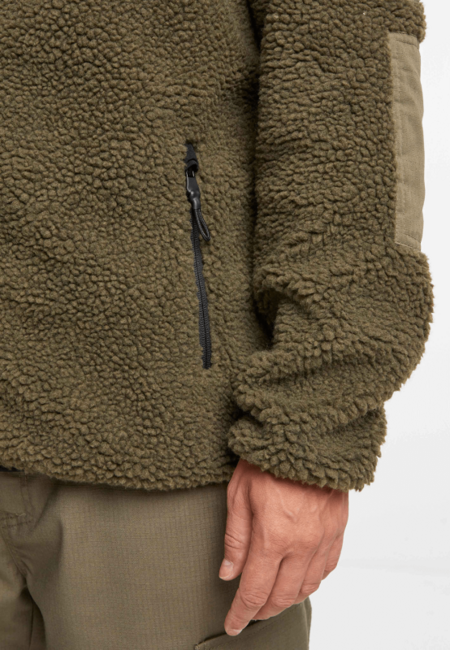 Brandit Ramble Teddyfleece Fleecejacke, olivgrün