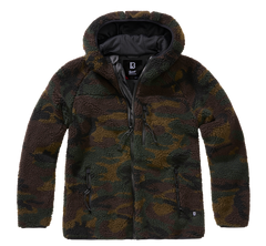 Brandit Teddyfleece Damenjacke mit Kapuze, woodland