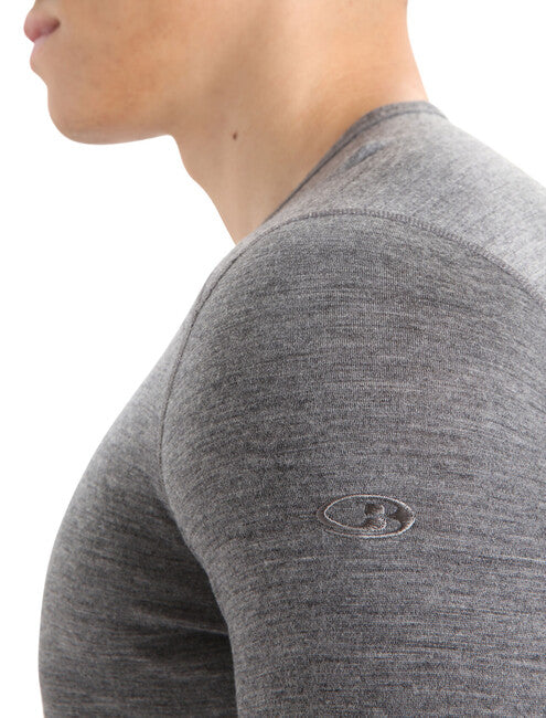 Icebreaker 200 Oasis herren Langarm Thermo-T-shirt, grau