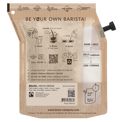The Brew Company Instantkaffee in Beuteln 22 g Brasilien