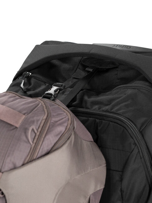 OSPREY Shuttle 130 reisetasche auf rollen, schwarz