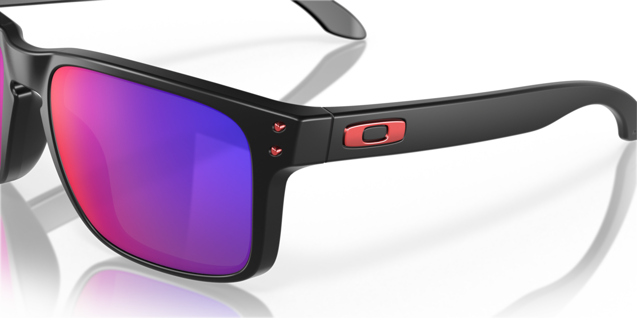 Oakley HOLBROOK mit rahmen matte black und mit dias positive red iridium 57