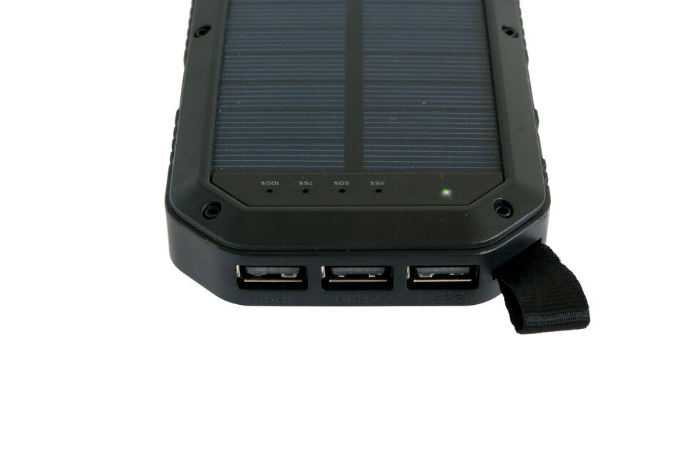 BasicNature 8 Power Bank 8K with Solar Charging and LED Light