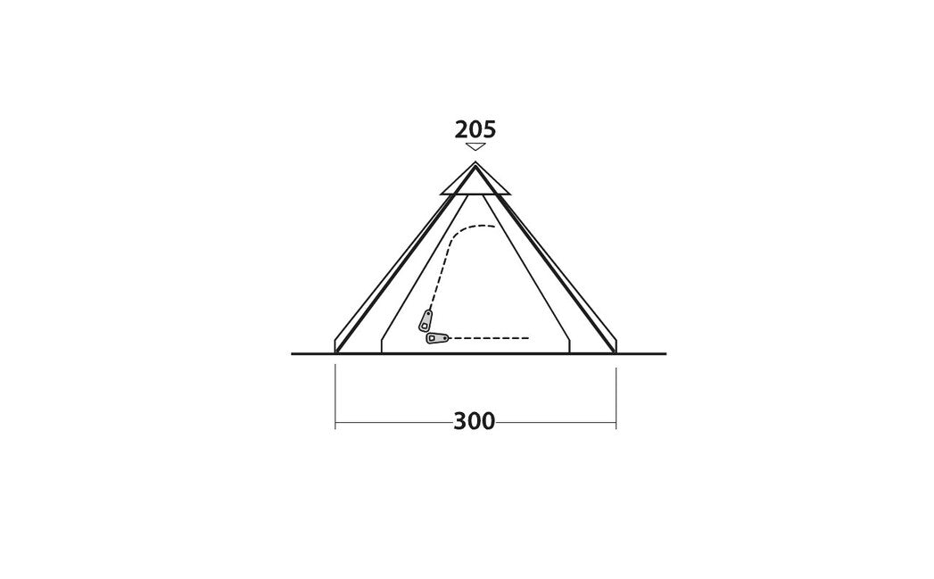 Easy Camp Bolide 400 Tipti-Zelt 4 Personen, grün