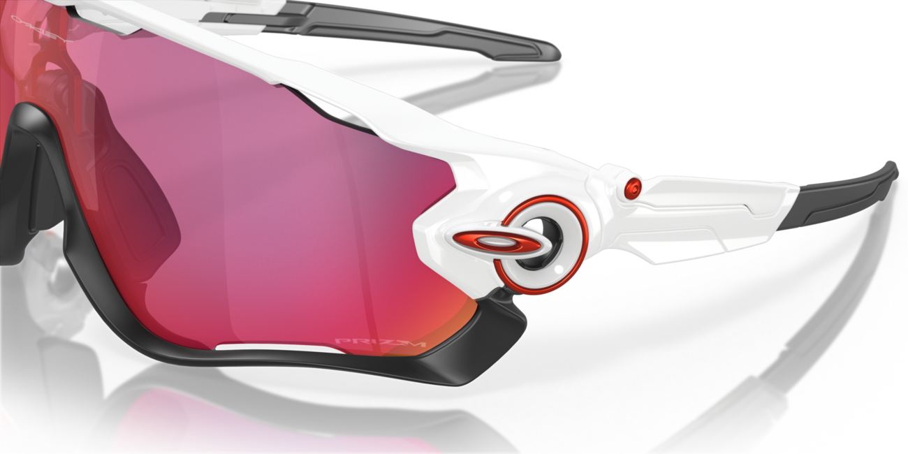Oakley JAWBREAKER Sonnenbrille mit Rahmen Polished White und mit Dias Prizm Road