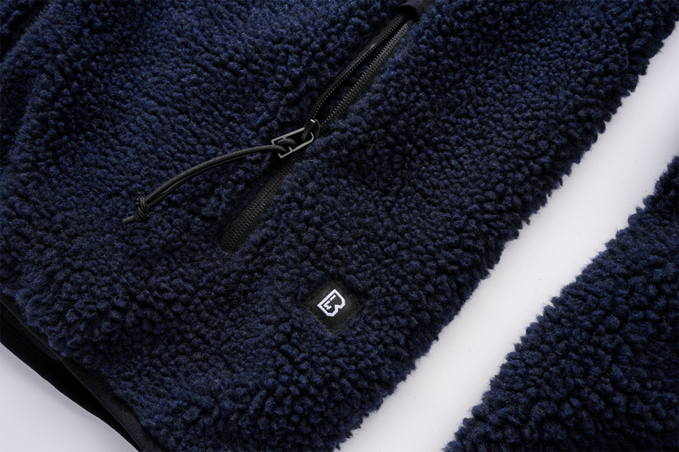 Brandit Teddyfleece Worker fleece-kapuzenjacke, navy blau