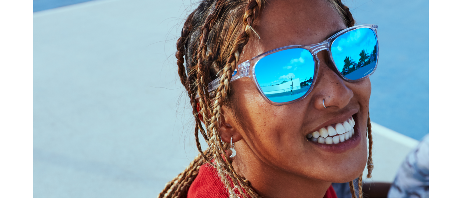 Oakley MANORBURN Sonnenbrille mit Rahmen Polished Clear und mit Dias Prizm Sapphire 56