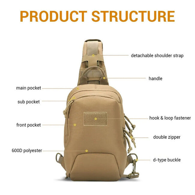DRAGOWA TACTICAL Mike Sling Backpack, Camo
