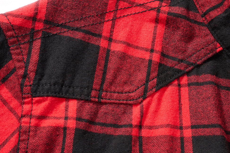 Brandit Check kurzarmhemd, rot/schwarz