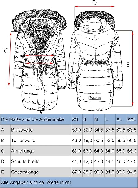 Navahoo Paula damen Winterparka mit Kapuze, bordeaux