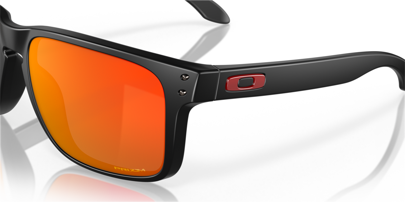 Oakley HOLBROOK XL Sonnenbrille mit Rahmen matte black und mit dias prizm ruby 59