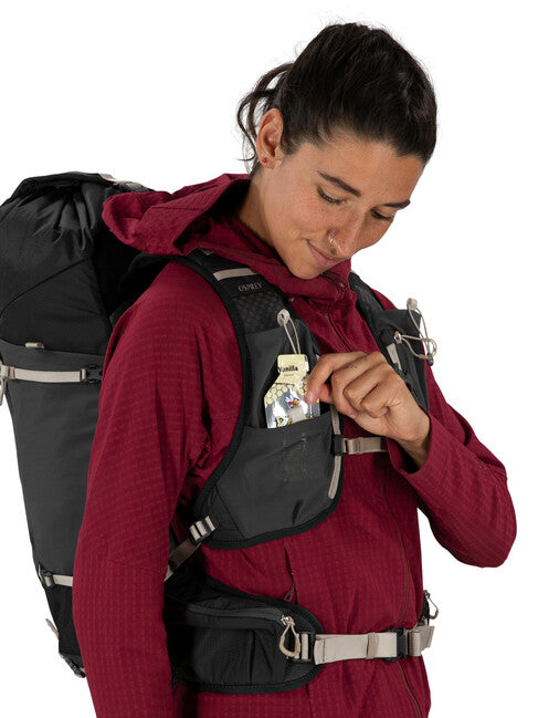 Osprey Tempest Velocity 30 Backpack, Dark Charcoal/Chiru Tan