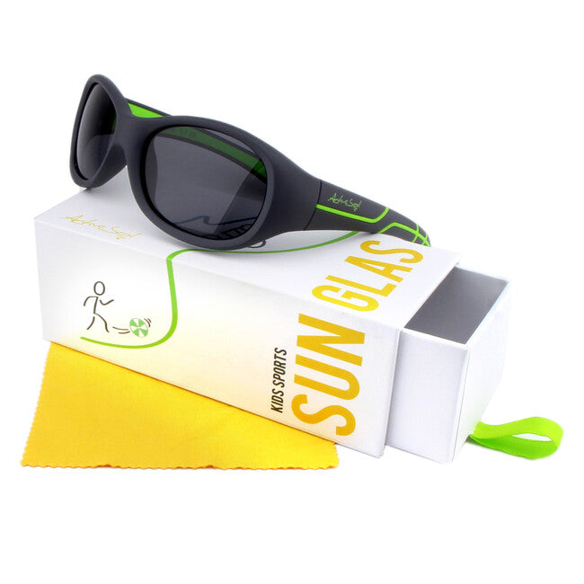 ActiveSol Kids @school sports Kinder- Polarisations- Sonnenbrille grau/grün