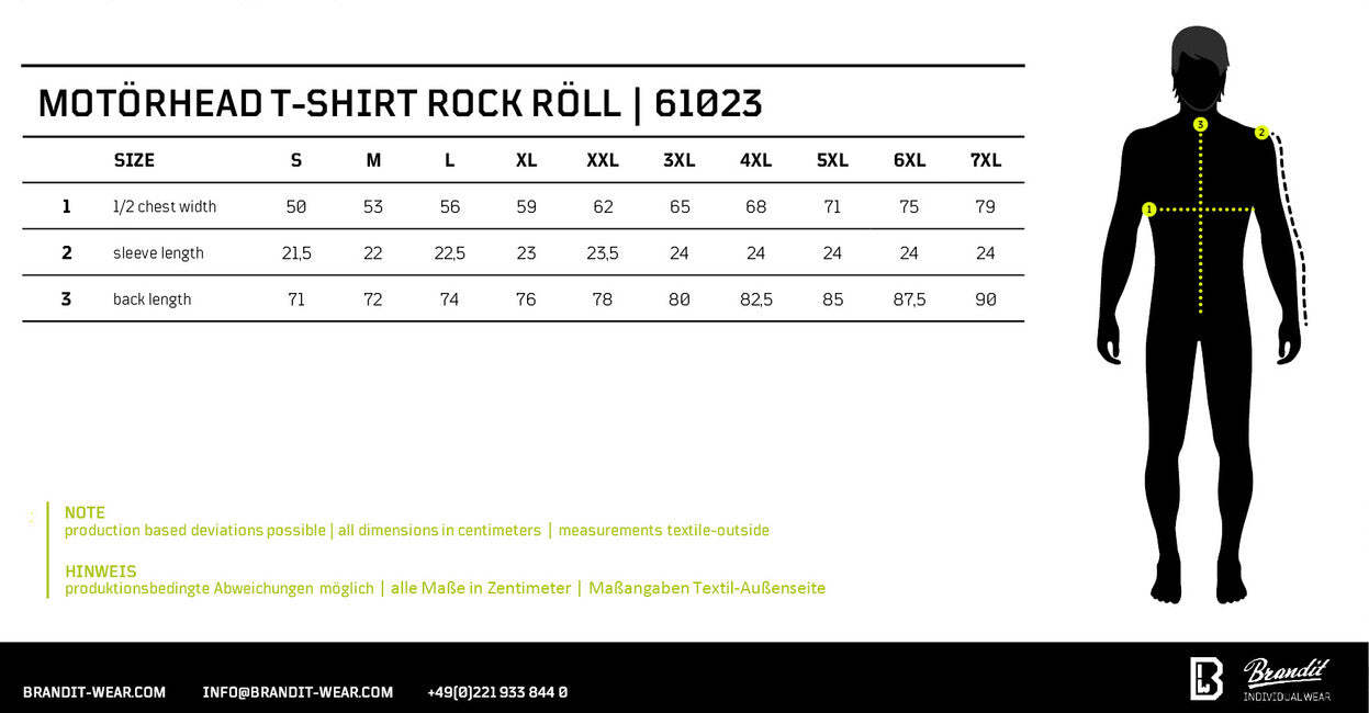 Brandit Motörhead Μπλουζάκι Rock Röll, μαύρο