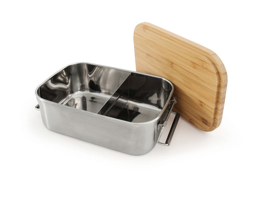 Origin Outdoors Bambus-Clip Edelstahl Lunch Box 1,2 L