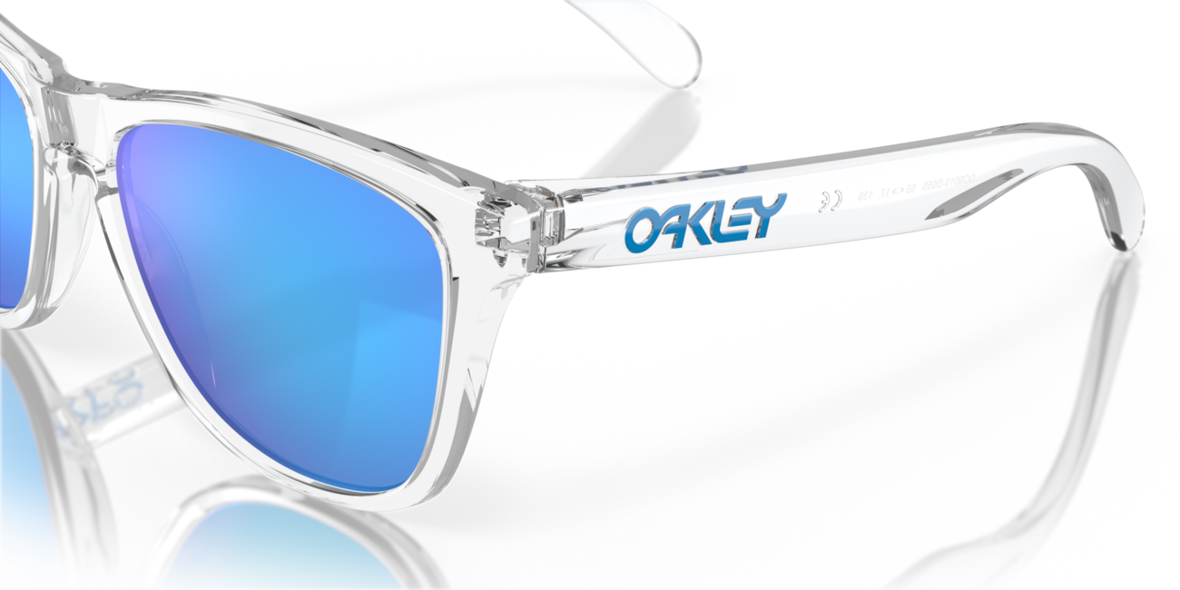 Oakley FROGSKINS Sonnenbrille mit Rahmen Crystal Clear und mit Dias Prizm Sapphire Iridium 55