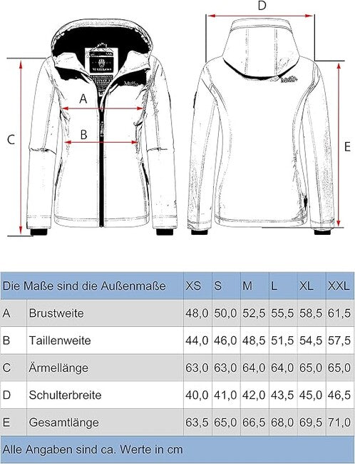 Marikoo Brombeere damen-Übergangsjacke mit Kapuze, Fuchsia
