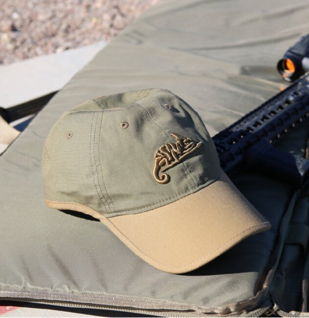 Helikon-Tex Kappe mit Logo - PolyCotton Ripstop - Schwarz / Schattengrau B