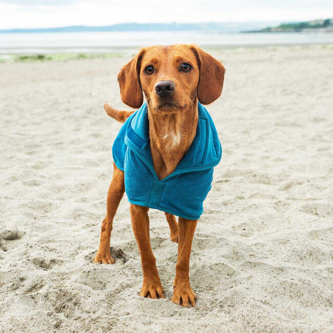 Mountain Paws Bademantel für Hunde Hundemäntel medium, blau