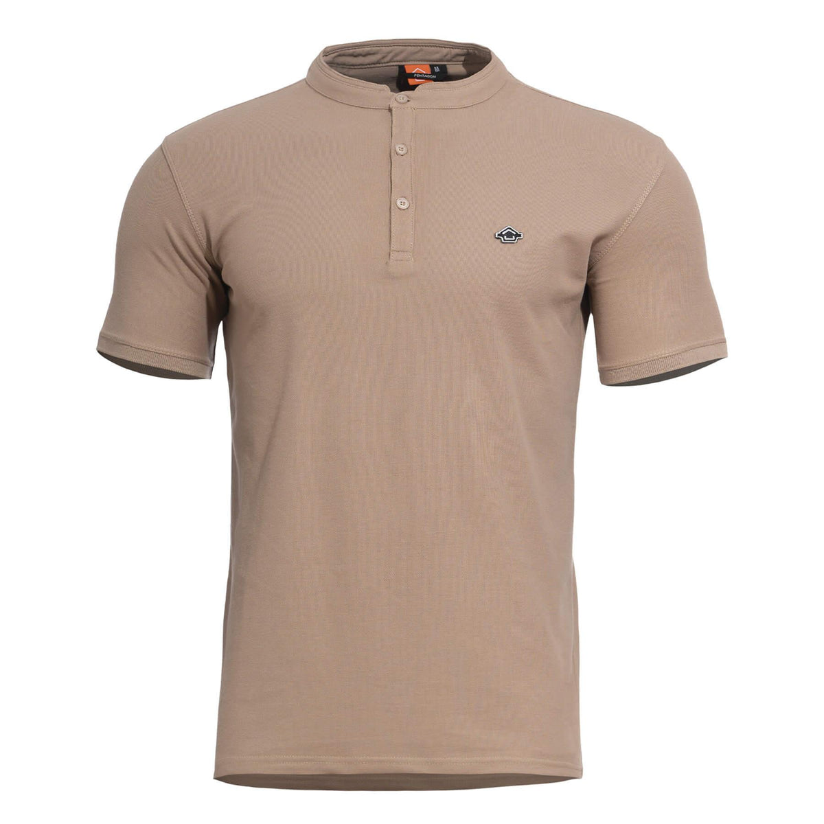 Pentagon T-Shirt s Knöpfen Levantes Henley, tan brown