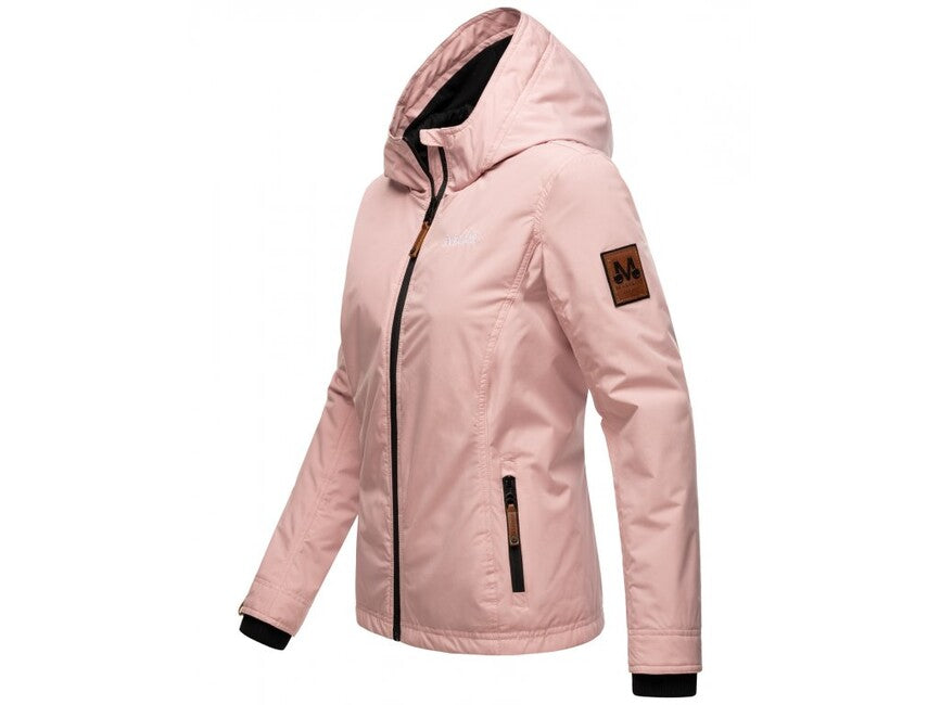 Marikoo BROMBEERE damen-übergangsjacke mit kapuze, powder rose