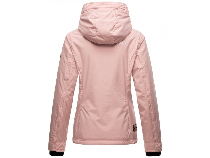 Marikoo BROMBEERE damen-übergangsjacke mit kapuze, powder rose