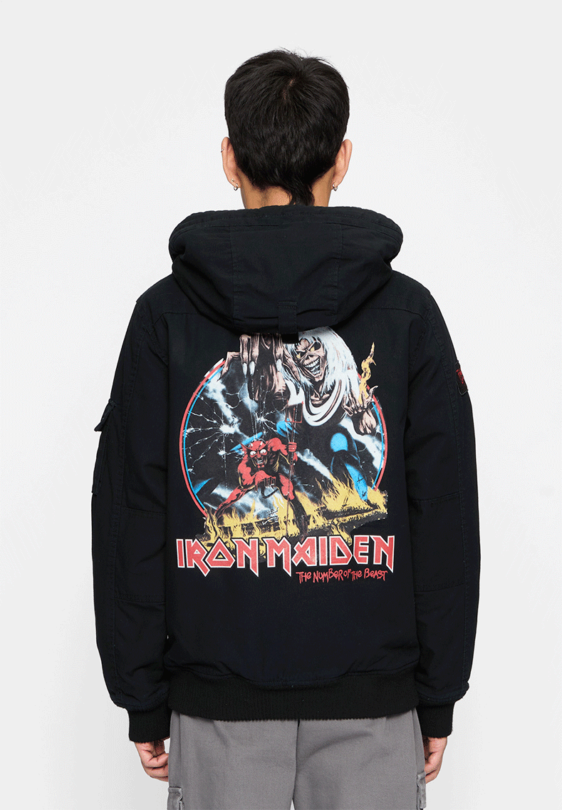 Brandit Iron Maiden Bronx bunda, čierna