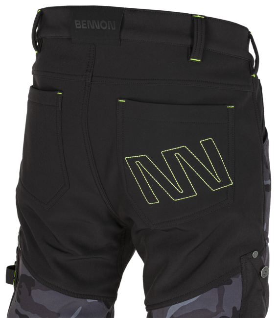 Bennon CAMOS Softshell Pants, Black/Grey