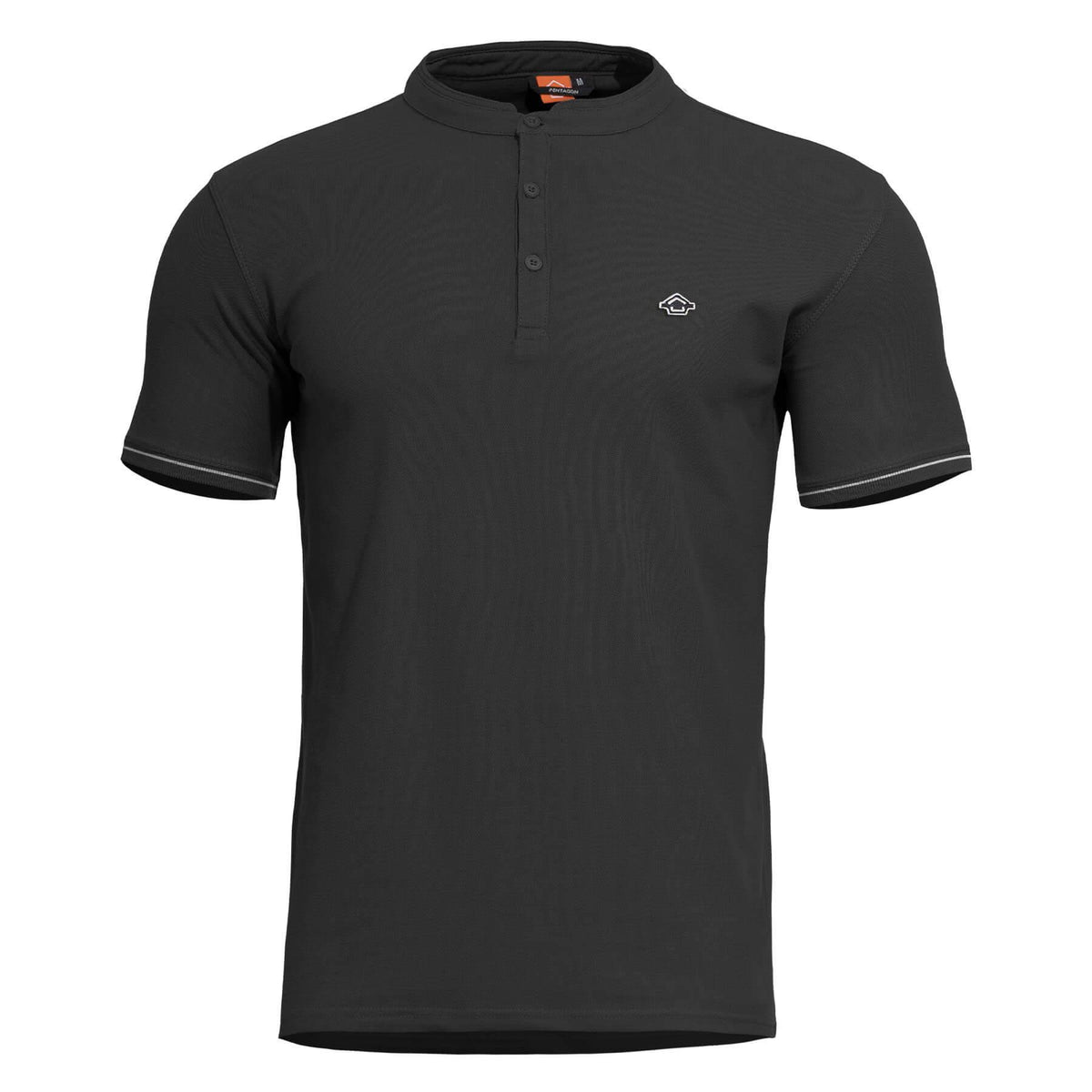 Pentagon T-Shirt Levantes Henley Stripes, schwarz