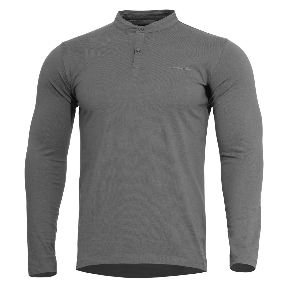 Pentagon T-Shirt Langarm Romeo Henley 2.0, grau