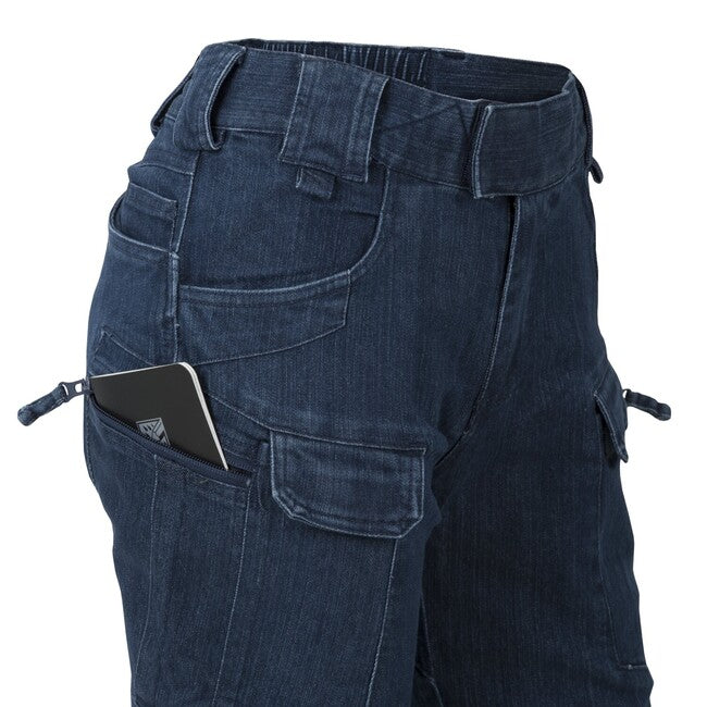 Helikon-Tex Women's UTP Resized Urban Tactical Pants, Denim Stretch, Navy Blue