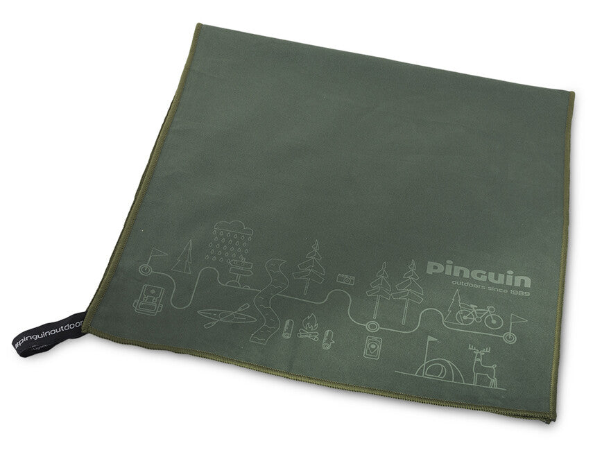 Pinguin Micro Handtuch Karte 60 x 120 cm, petrol