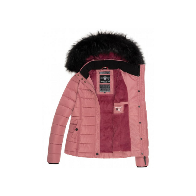 Navahoo Miamor damen Winterjacke mit Kapuze, dunkelrosa