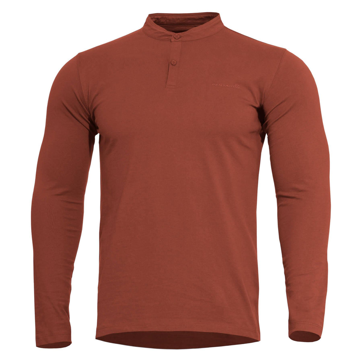 Pentagon lang T-Shirt na Knöpfe Romeo 2.0, maroon red