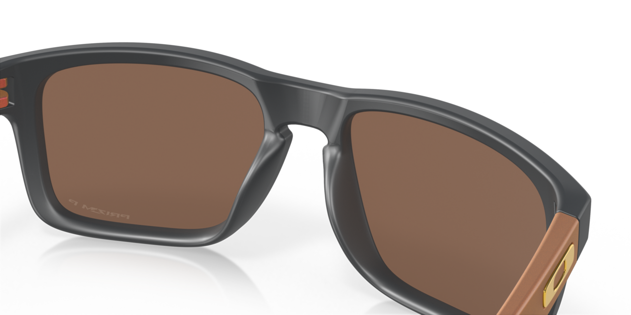 Oakley Holbrook mit rahmen matte carbon und mit dias prizm 24k polarized 57