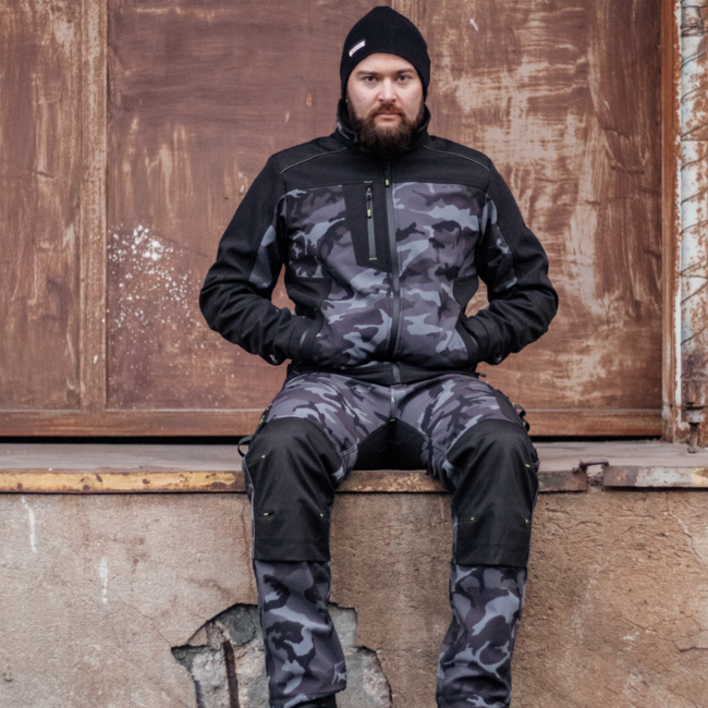 BENNON Softshell- Jacke CAMOS, schwarz/grau