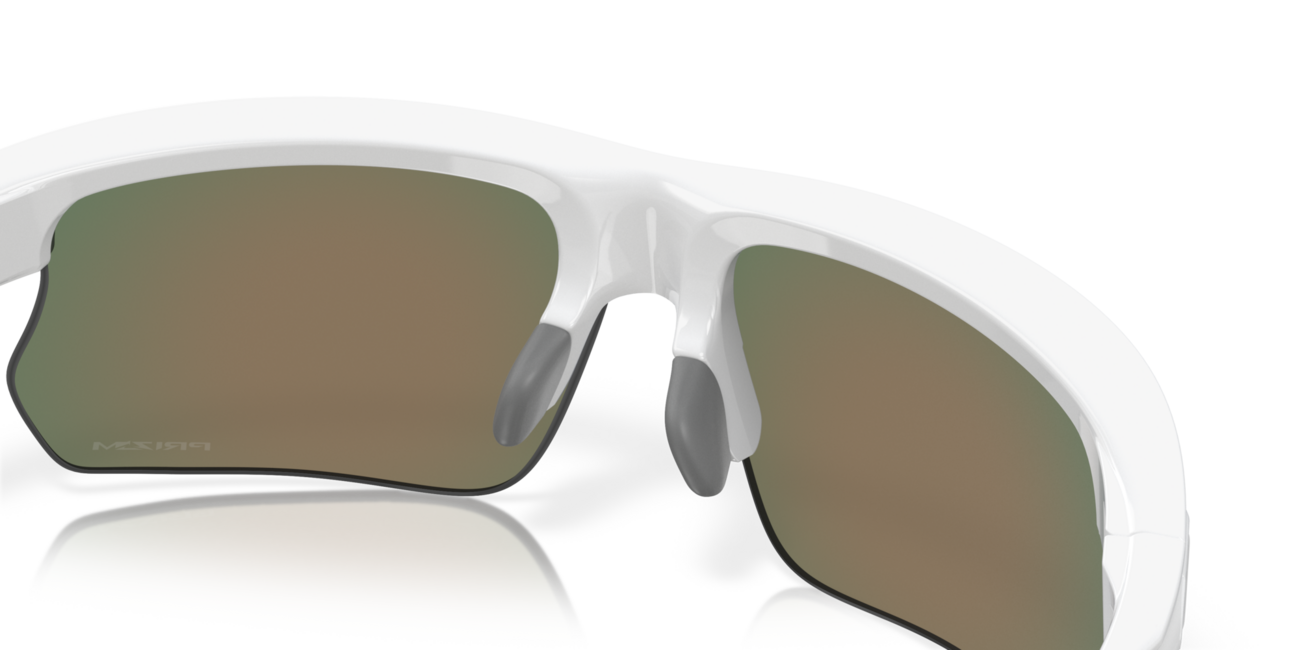Oakley BISPHAERA sonnenbrille mit rahmen Polished White und mit dias Prizm Ruby 68